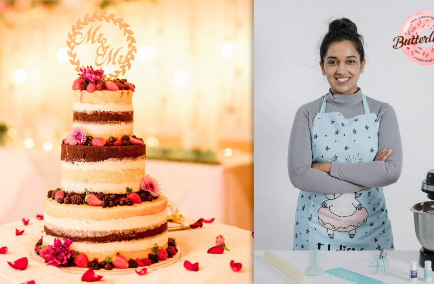 Butter icing cake by expert baker Nishakya Kodhagoda, perfect for Sri Lankan matrimony events and proposals.
