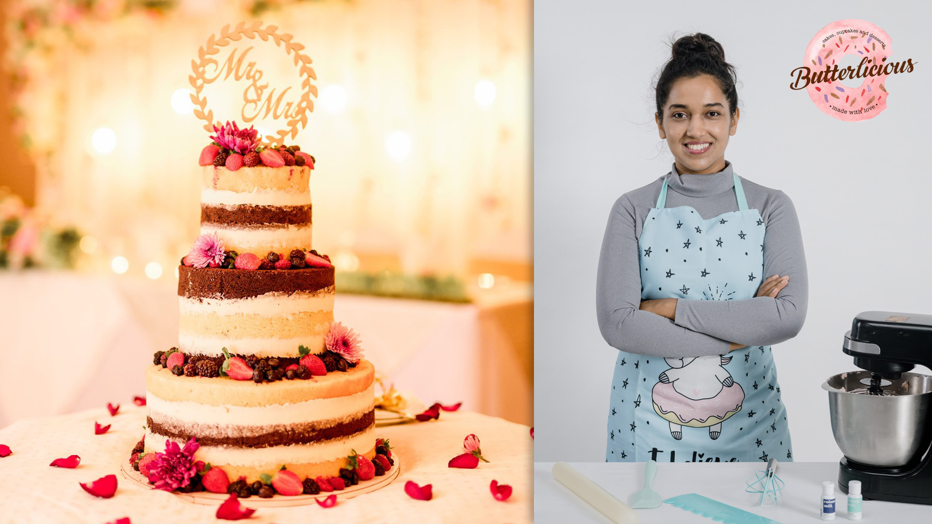 Butter icing cake by expert baker Nishakya Kodhagoda, perfect for Sri Lankan matrimony events and proposals.