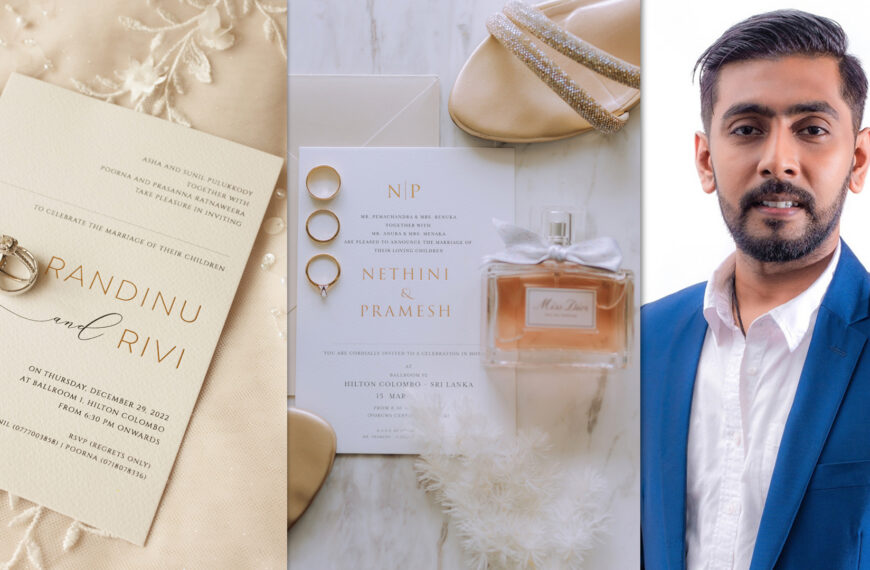 The owner of this business in formal attire with a wedding invitation, capturing the essence of a special celebration.