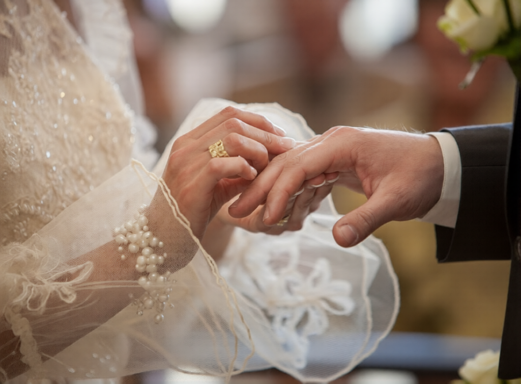 Close-up of a Sri Lankan bride and groom holding hands on their wedding day, symbolizing love, commitment, and a successful marriage proposal through a trusted wedding proposal website. Representing mangala yojana, marriage proposals Sri Lanka, matrimony Sri Lanka, srilanka matrimony, Poruwa.lk | ශ්රී ලාංකීය මංගල යෝජනා, lanka brides and grooms, buddhist matrimony, catholic marriage proposals, and liyathabara marriage proposals in Sri Lanka.