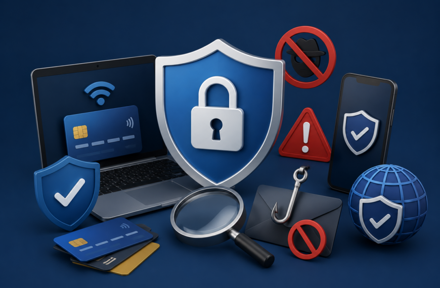 Cybersecurity concept showing a laptop, credit card, and digital security devices inside a protective shield symbolizing safe online services, Poruwa.lk | ශ්‍රී ලාංකීය මංගල යෝජනා, wedding proposal website, matrimony Sri Lanka, srilanka matrimony, marriage proposals Sri Lanka, marriage proposals, Buddhist matrimony, Catholic marriage proposals, Lanka brides and grooms, liyathabara marriage proposals in Sri Lanka, lankamatrimony, Purahanda LK, Hitad marriage proposals, Mangala Yojana, marriage proposal Sri Lanka and trusted online matrimony platform.
