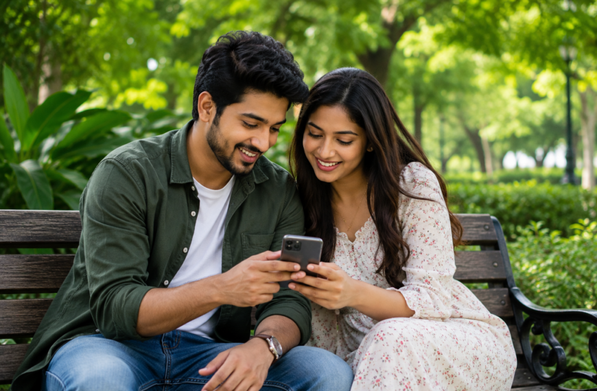 A couple enjoying a picnic outdoors, smiling and sharing food together, representing happiness, trust, and emotional bonding in a healthy relationship often associated with Mangala Yojana, wedding proposal website, and marriage proposal Sri Lanka platforms.