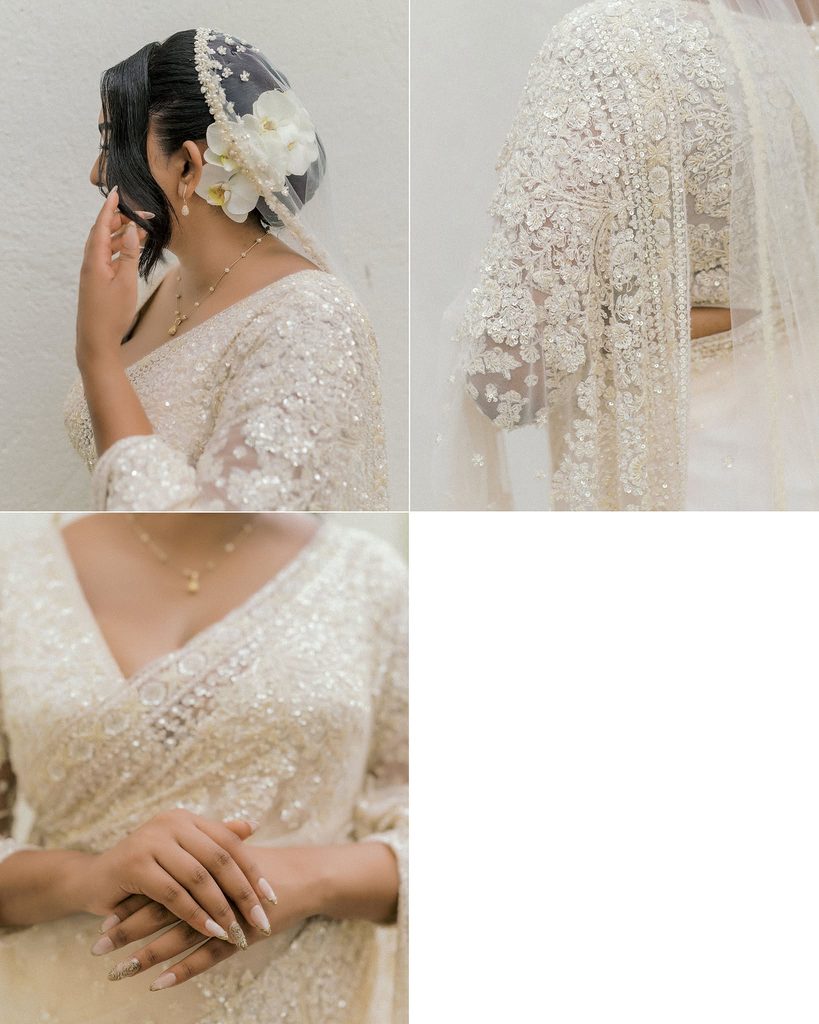 A bride in an elegant wedding dress and veil radiating happiness as she prepares for her wedding ceremony, representing Sri Lankan wedding traditions, mangala yojana, marriage proposals in Sri Lanka, matrimony Sri Lanka, srilanka matrimony, lanka brides and grooms, Buddhist matrimony, Catholic marriage proposals, liyathabara marriage proposals in Sri Lanka, and Poruwa.lk | ශ්රී ලාංකීය මංගල යෝජනා.