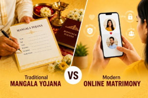 Comparison of traditional mangala yojana and a modern wedding proposal website, highlighting marriage proposals in Sri Lanka, matrimony Sri Lanka, srilanka matrimony, lankamatrimony, liyathabara marriage proposals in Sri Lanka, catholic marriage proposals, buddhist matrimony, and lanka brides and grooms.