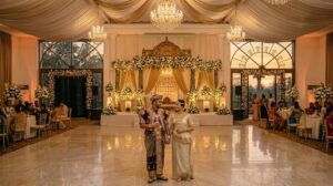 A Sri Lankan couple smiling together in front of a beautifully decorated wedding ceremony setup, celebrating their marriage and the traditions of Sri Lanka. A perfect representation of mangala yojana, marriage proposals in Sri Lanka, Sri Lankan marriage proposals, matrimony Sri Lanka, and srilanka matrimony, reflecting the journey of finding a life partner through marriage proposals online, marriage proposal Sri Lanka, vivaha yojana Sri Lanka, and මංගල යෝජනා.